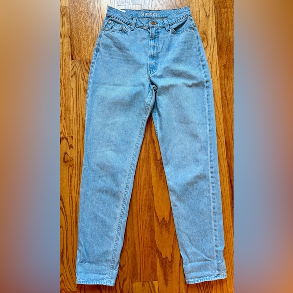 Mother Snacks High Waist Double Stack Ankle Jeans Straight Leg Women’s Size 27 - Picture 9 of 11